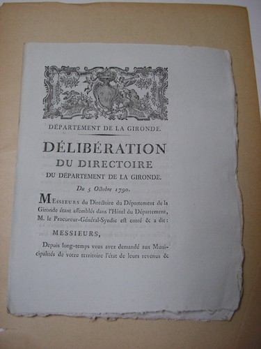 Délibération del direttorio - del,