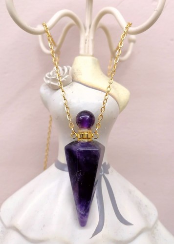 Collana porta profumo ametista - collana,