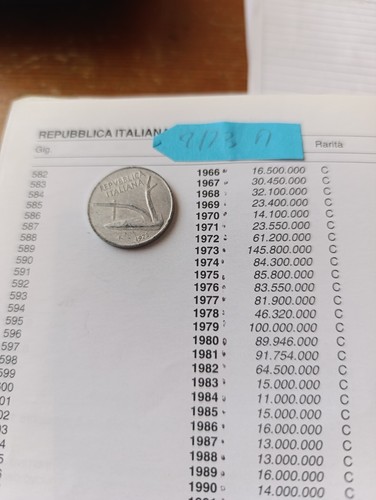 Moneta lire del - moneta, da