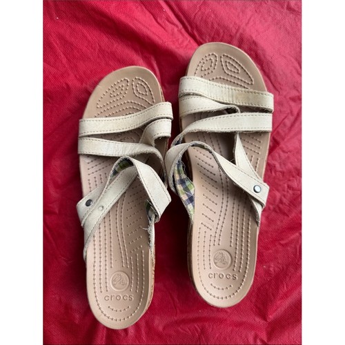 Crocs sandali incrociati beige - incrociati,