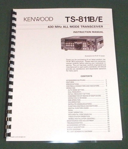 Kenwood 811b manuale di - ts-811b/e,