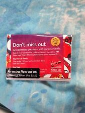 Confezione Sim Card Virgin Media Nuova Mai Usata Circa 2009