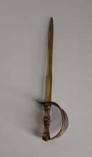 TAGLIACARTE ANTICO in  METALLO OTTONE: SCIABOLA, SPADA da cavaliere