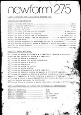 Affilatrice Newform 275 Manuale uso e manutenzione PDF