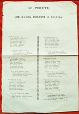 5465-SONETTO AI POIETE, "CHE S' ANNO SCIOVETA A CAPEZZA ", NAPOLI, G.M.