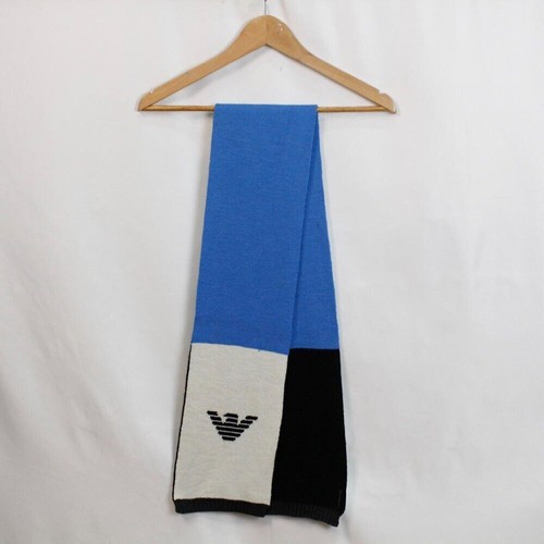 Sciarpa armani colore blu - sciarpa,