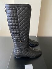 Stivali alti Chanel EU 40 in pelle nera in ottimo stato