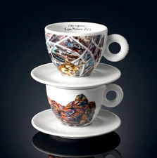 2 TAZZE ILLY CUPS CAPPUCCINO -