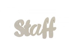 Insegna staff , targhetta in