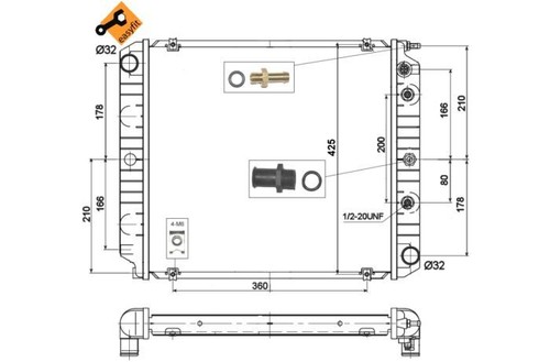 1346016 radiatore motore per - 1346016,
