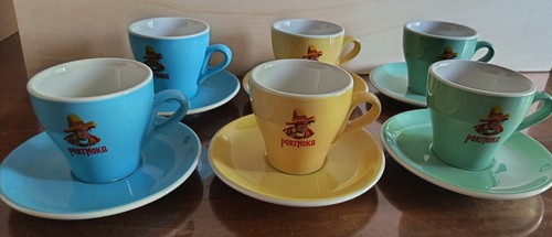 Set tazze con piattino in - con,