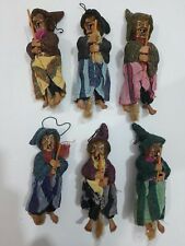Lotto di 6 Befane strega cm 20 nuova in 6 colori calza befana halloween art. 972