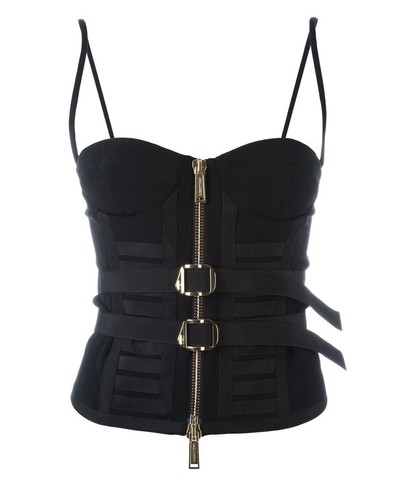 Top corpetto con fibbia