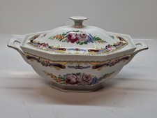 Zuppiera Con Copercchio In Porcellana Limoges Decorata Depos Vintage 30cm 