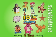 DISEGNI DA RICAMO A MACCHINA - 10 DISEGNI DA RICAMO TOY STORY - PIÙ FORMATI