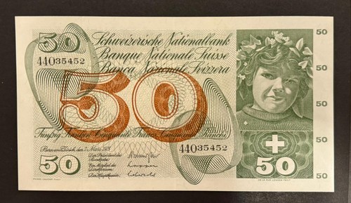Svizzera franchi 1973 e - xf+,