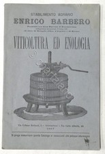 Stabilimento Agrario Barbero - Torino - Catalogo di Viticoltura ed Enologia 1887