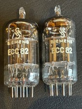 2x ECC82 12AU7 SIEMENS HALSKE - ANODO CROMO/ARGENTO - NOS - STESSI CODICI