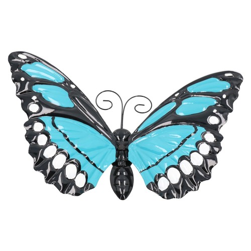 Grande farfalla metallo blu - grande,