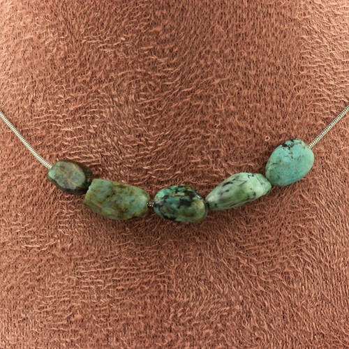 Collana perle turchesi - 5,