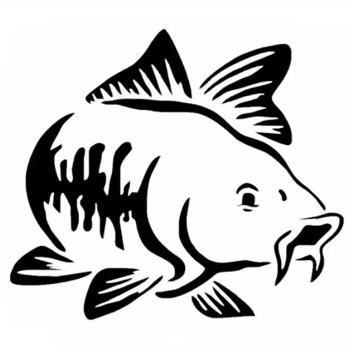 Adesivo carpa pesca vinile - pesca,