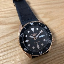 Orologio Seiko 5 Sport SBSA028 Automatico Subacqueo 4R36 Oro Rosa Nero Limited