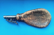 Antica fiaschetta in pelle con