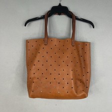Madewell Borsa da Trasporto Tote Bag Donna Marrone Traforato Foro Traforato Pelle Tracolla