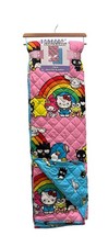 Hello Kitty & Friends Coperta Trapuntata Reversibile Doppia 60x90" Arcobaleni Sanrio Nuova