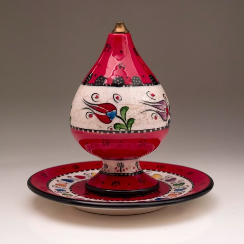 Irrigatore acqua rosa ceramica