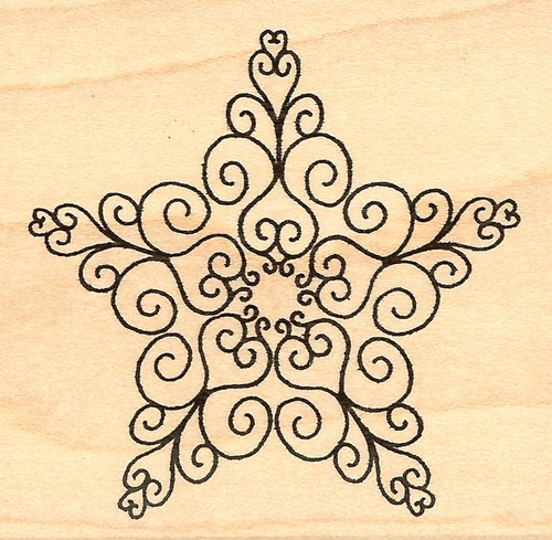 Swirly star timbro gomma - in,