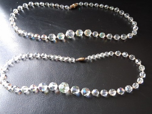 Lot colliers vintage cristal - colliers,