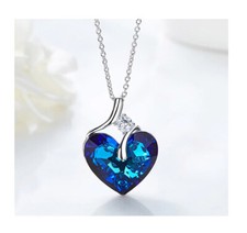 Collana Donna Cuore Blu Oceano