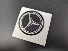 MERCEDES Ø 50MM LOGO ADESIVO 3D SIGLA EMBLEMA FREGIO STEMMA SCRITTA BADGE TARGA