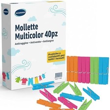40 Mollette Plastica Bucato