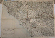 Carta geografica Roma e Dintorni + Pianta attraversamento.  Edita da T.C.I. anni
