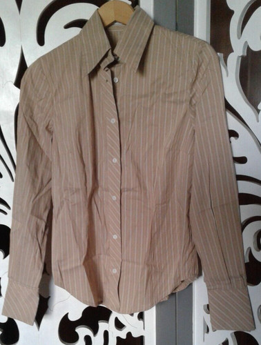 Camicia beige gessato esisto - beige,
