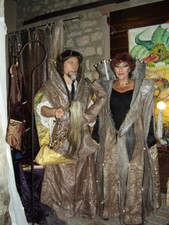 2 COSTUMI TEATRALI PROFESSIONALI RINASCIMENTALI IL RE E LA REGINA SHAKESPEARIANI