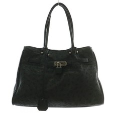 Borsa tote nera in pelle di