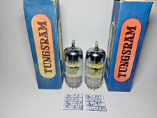 2 PEZZI Tungsram ECC82 / 12AU7 / AUDIO TUBE, numero rosso
