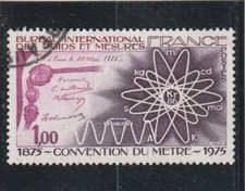 L5474 FRANCE TIMBRE Y&T N° 1844 de 1975 " Convention du Metre " Oblitéré