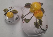 Porta zucchero barattolo zuccheriera limoni Siro time ceramica contenitore