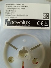 striscia led novalux 24v 16.5 w.4000k luce bianca.LUNGHEZZA 1,70 metri