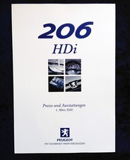 Peugeot 206, HDI, price list