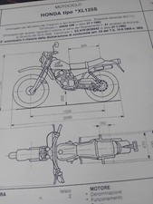 Moto HONDA XL 125 S 1982 SCHEDA Originale Omologazione ASI FMI MCTC