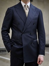 Tuta uomo a righe blu scuro