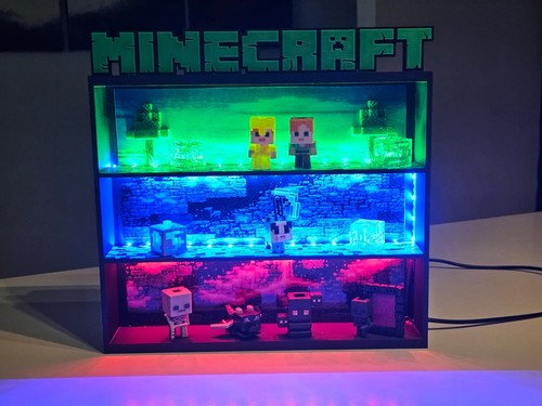 Espositore minecraft con led - minecraft,