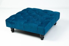Poggiapiedi imbottito blu