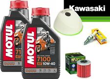 KIT/TAGLIANDO KAWASAKI KX 250 F 11/16 MOTUL 7100 10W40 FILTRI ARIA OLIO CANDELA
