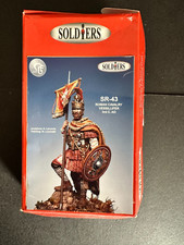 Soldatini Modelli Cavalleria Romana Vessillifero III Secolo d.C. Metallo Bianco 54mm 